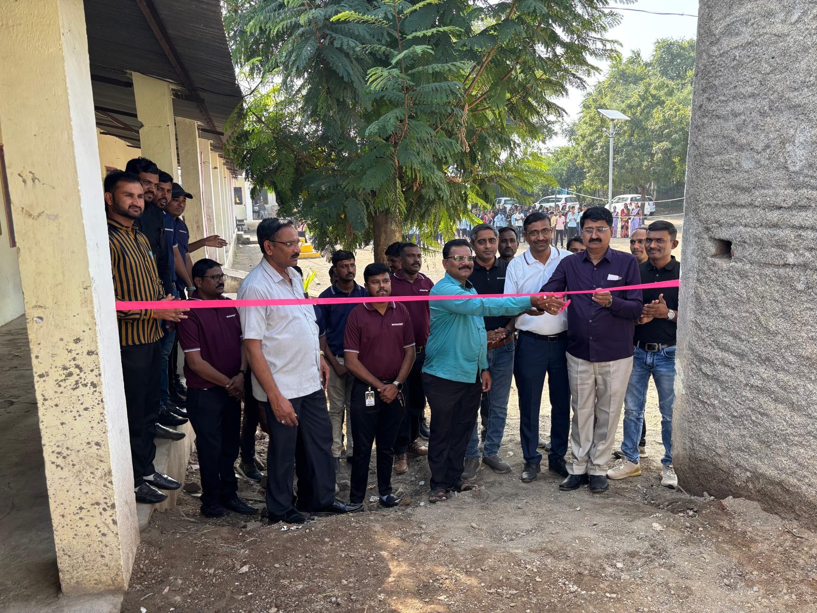 Modern classroom with new cupboards and TV